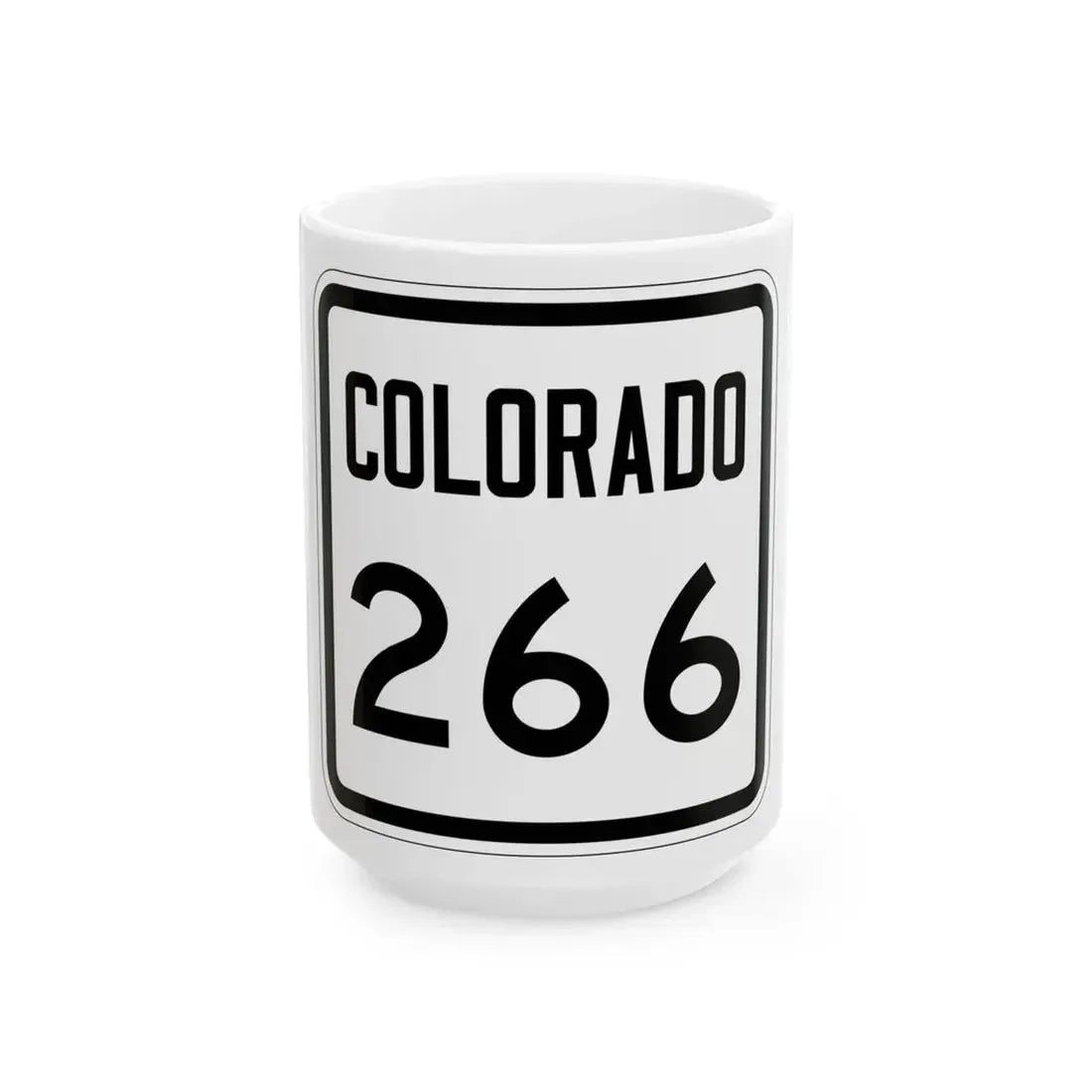Colorado 266 1946 (Colorado) (Road Sign) White Coffee Mug 15oz - Go Mug Yourself