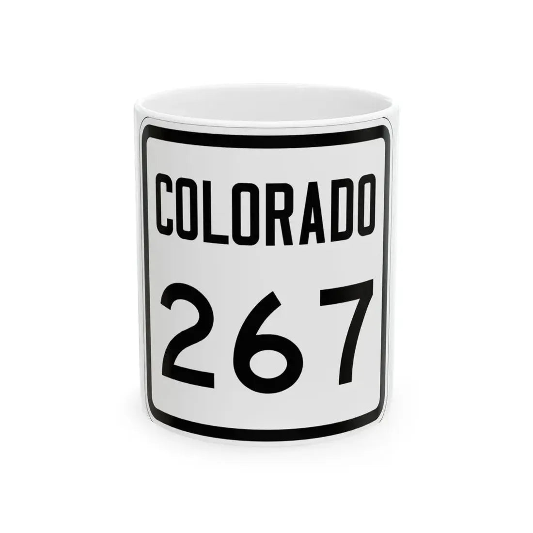 Colorado 267 1946 (Colorado) (Road Sign) White Coffee Mug 11oz - Go Mug Yourself