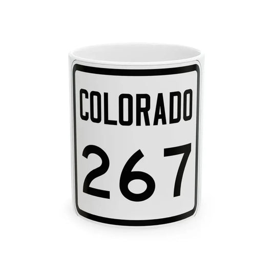 Colorado 267 1946 (Colorado) (Road Sign) White Coffee Mug 11oz - Go Mug Yourself