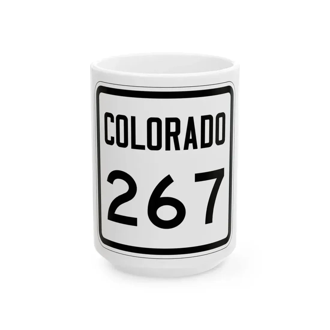 Colorado 267 1946 (Colorado) (Road Sign) White Coffee Mug 15oz - Go Mug Yourself