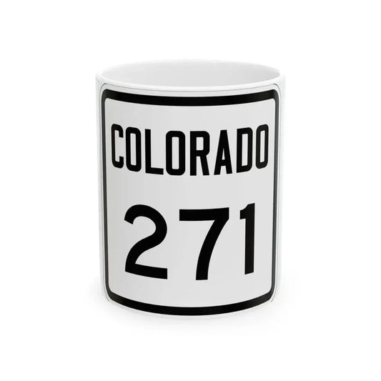 Colorado 271 1946 (Colorado) (Road Sign) White Coffee Mug 11oz - Go Mug Yourself