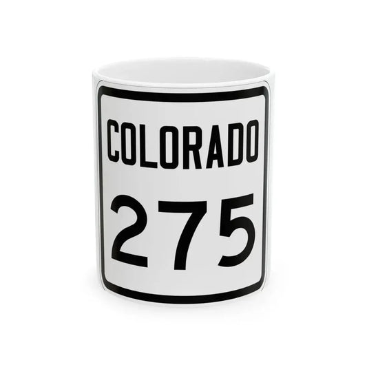 Colorado 275 1946 (Colorado) (Road Sign) White Coffee Mug 11oz - Go Mug Yourself