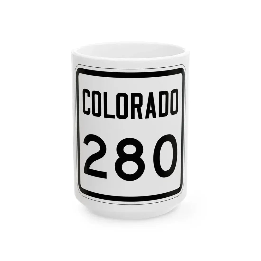 Colorado 280 1946 (Colorado) (Road Sign) White Coffee Mug 15oz - Go Mug Yourself