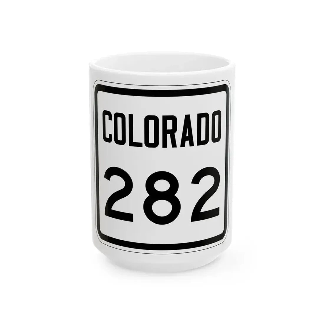 Colorado 282 1946 (Colorado) (Road Sign) White Coffee Mug 15oz - Go Mug Yourself