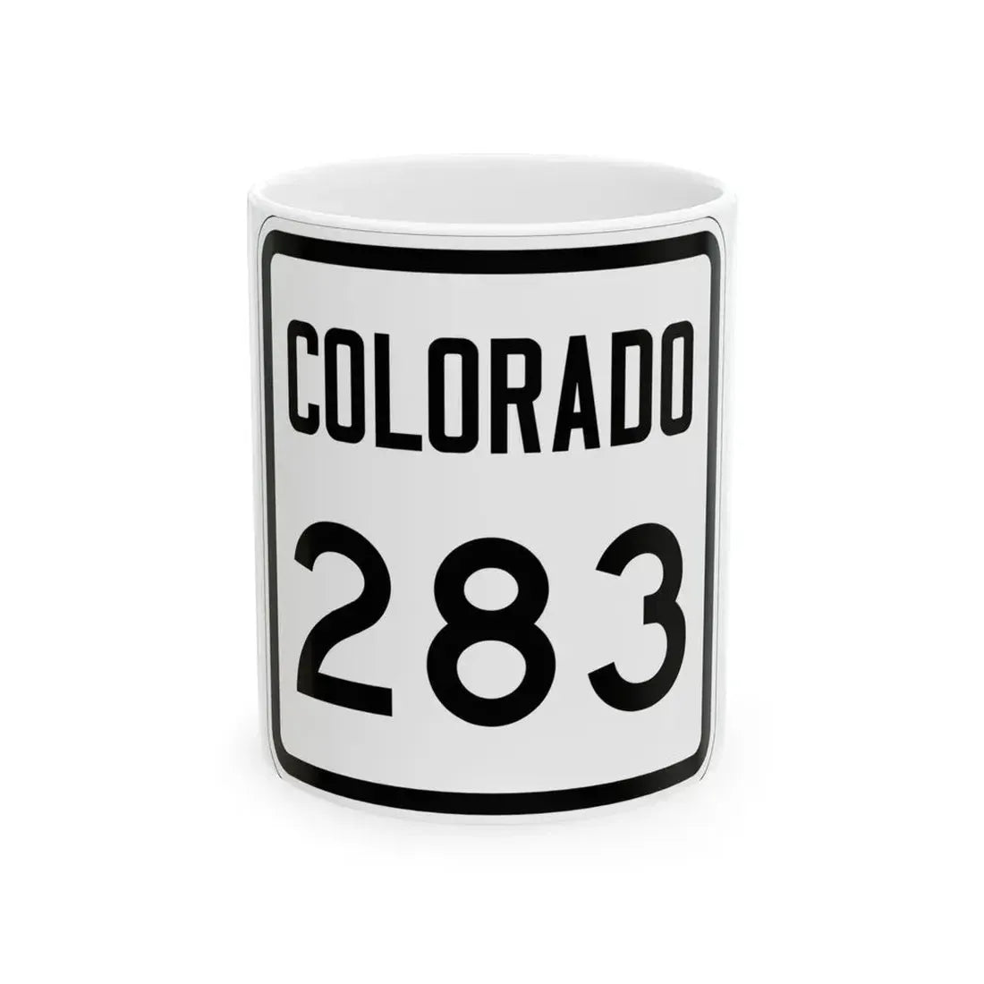 Colorado 283 1946 (Colorado) (Road Sign) White Coffee Mug 11oz - Go Mug Yourself