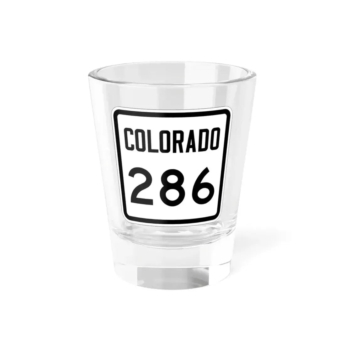 Colorado 286 1946 (Colorado) (Road Sign) Shot Glass 1.5oz 1.5oz - Go Mug Yourself