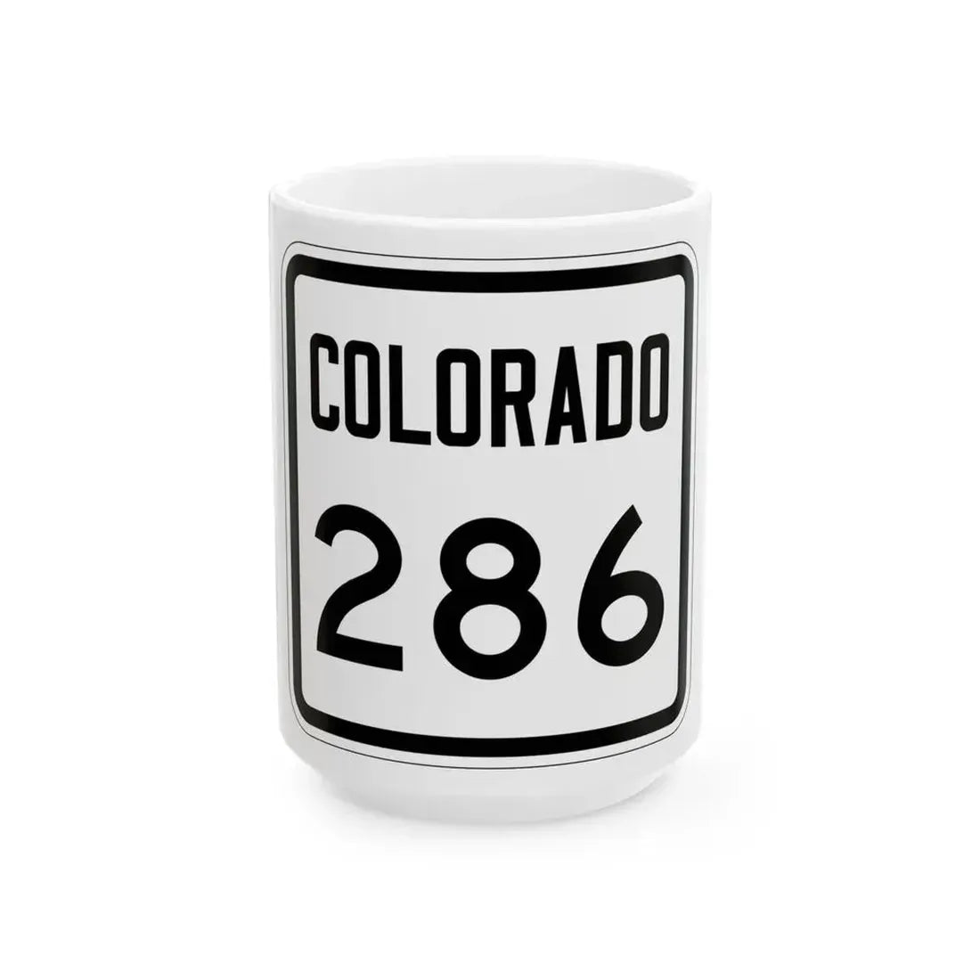 Colorado 286 1946 (Colorado) (Road Sign) White Coffee Mug 15oz - Go Mug Yourself