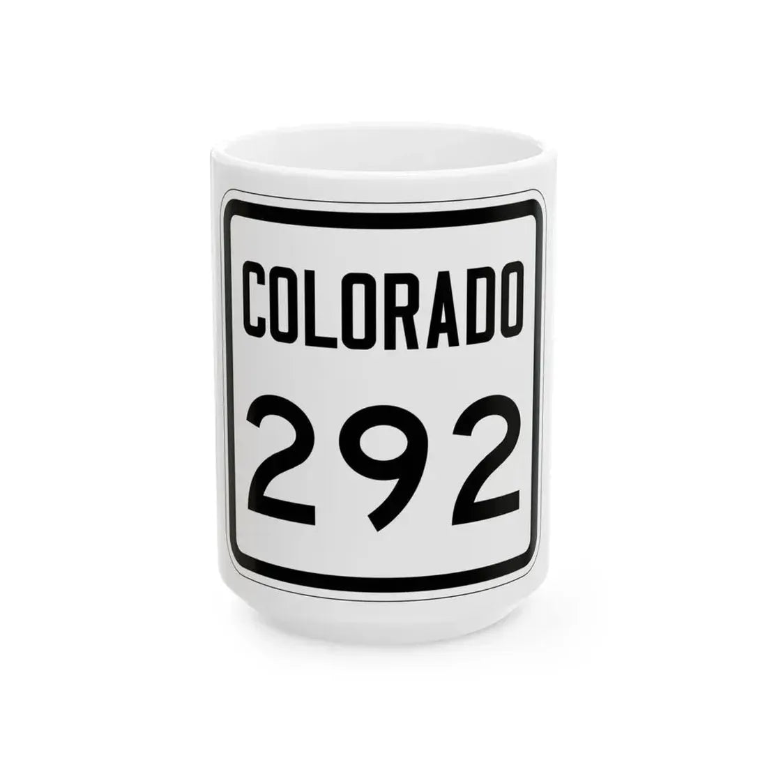 Colorado 292 1946 (Colorado) (Road Sign) White Coffee Mug 15oz - Go Mug Yourself