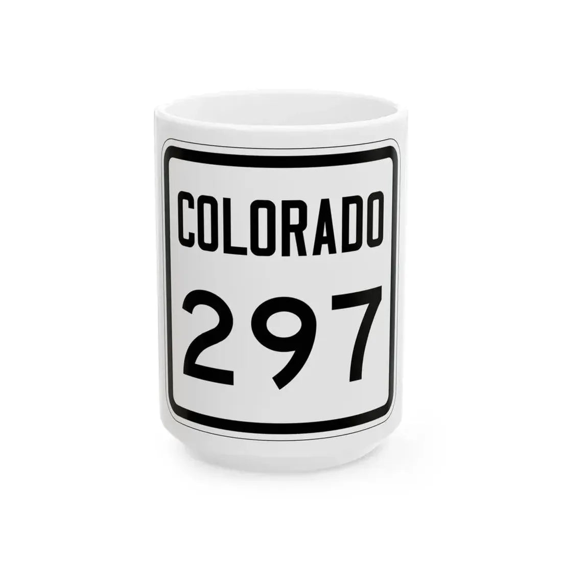 Colorado 297 1946 (Colorado) (Road Sign) White Coffee Mug 15oz - Go Mug Yourself