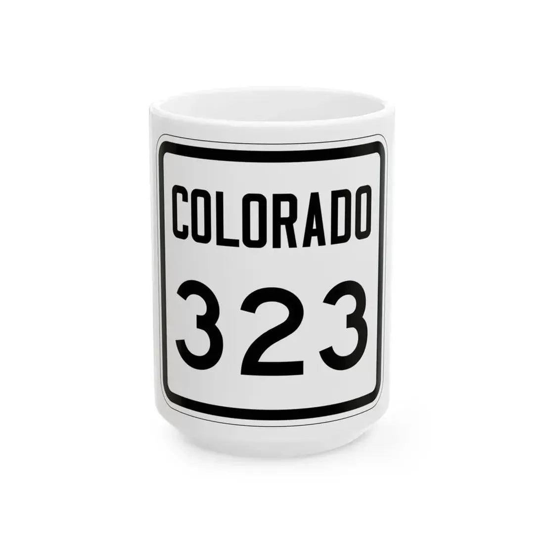 Colorado 323 1946 (Colorado) (Road Sign) White Coffee Mug 15oz - Go Mug Yourself