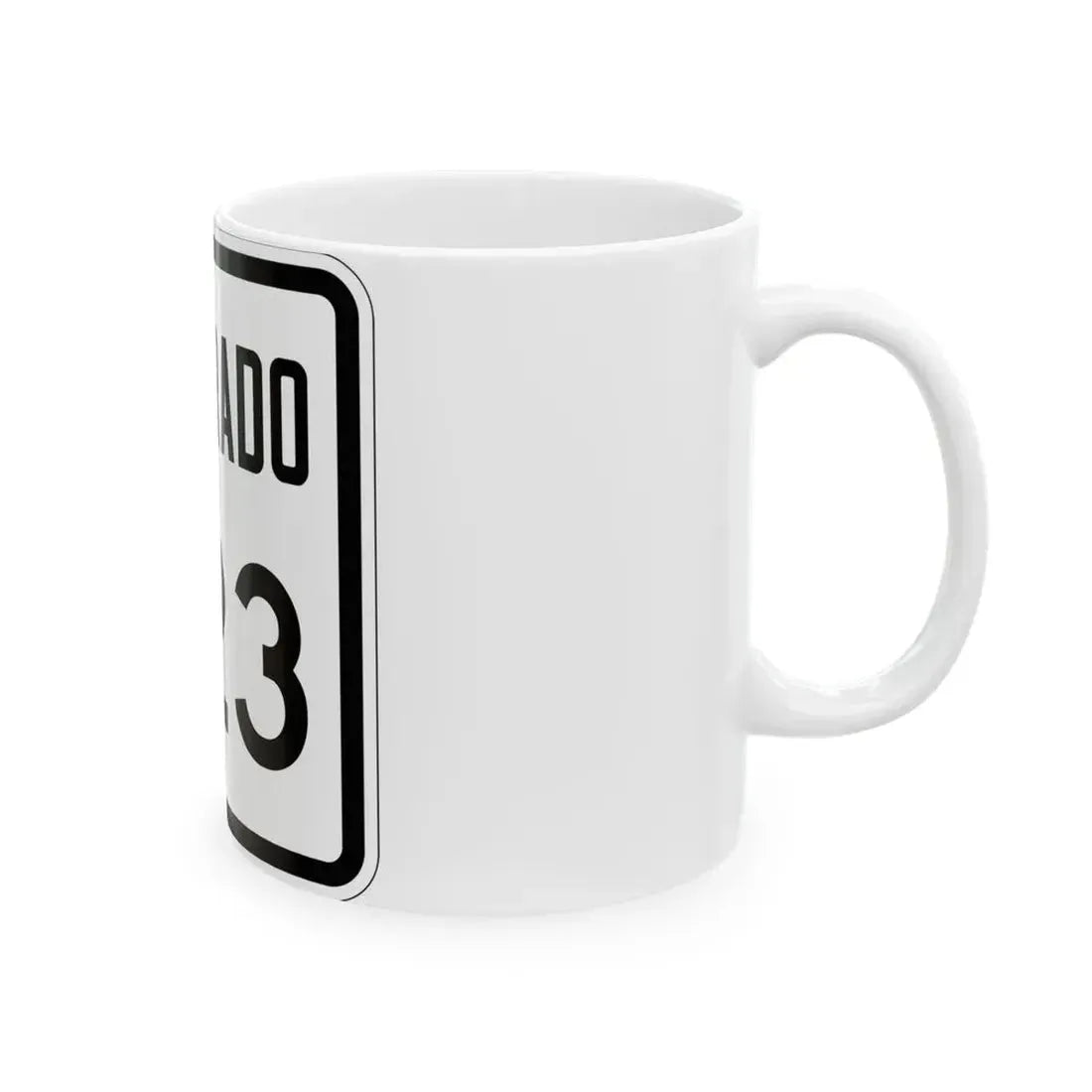 Colorado 323 1946 (Colorado) (Road Sign) White Coffee Mug - Go Mug Yourself