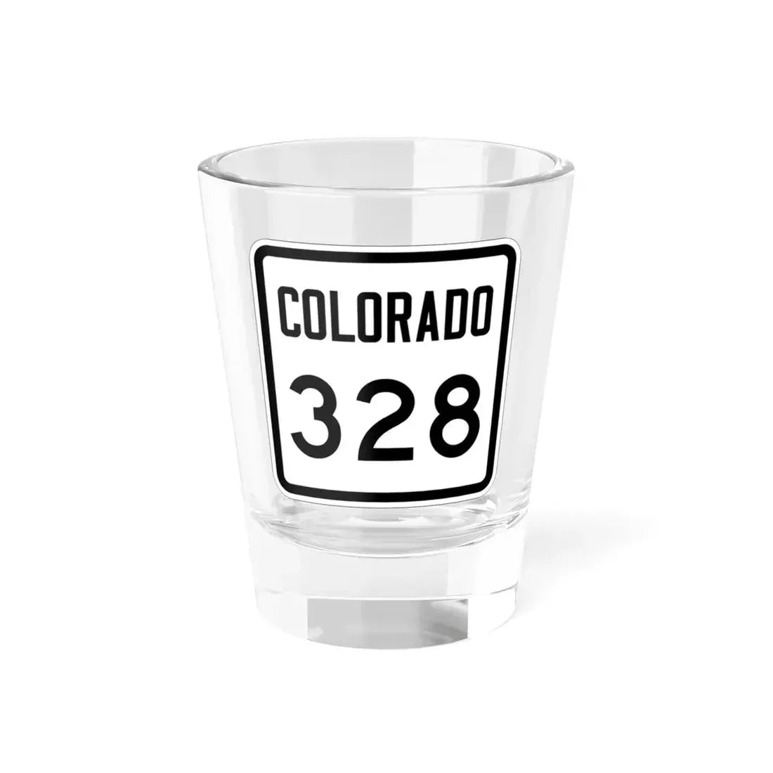 Colorado 328 1946 (Colorado) (Road Sign) Shot Glass 1.5oz 1.5oz - Go Mug Yourself