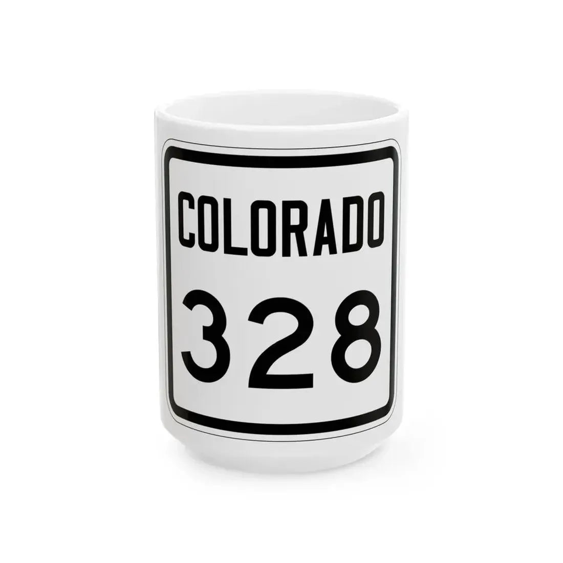 Colorado 328 1946 (Colorado) (Road Sign) White Coffee Mug 15oz - Go Mug Yourself
