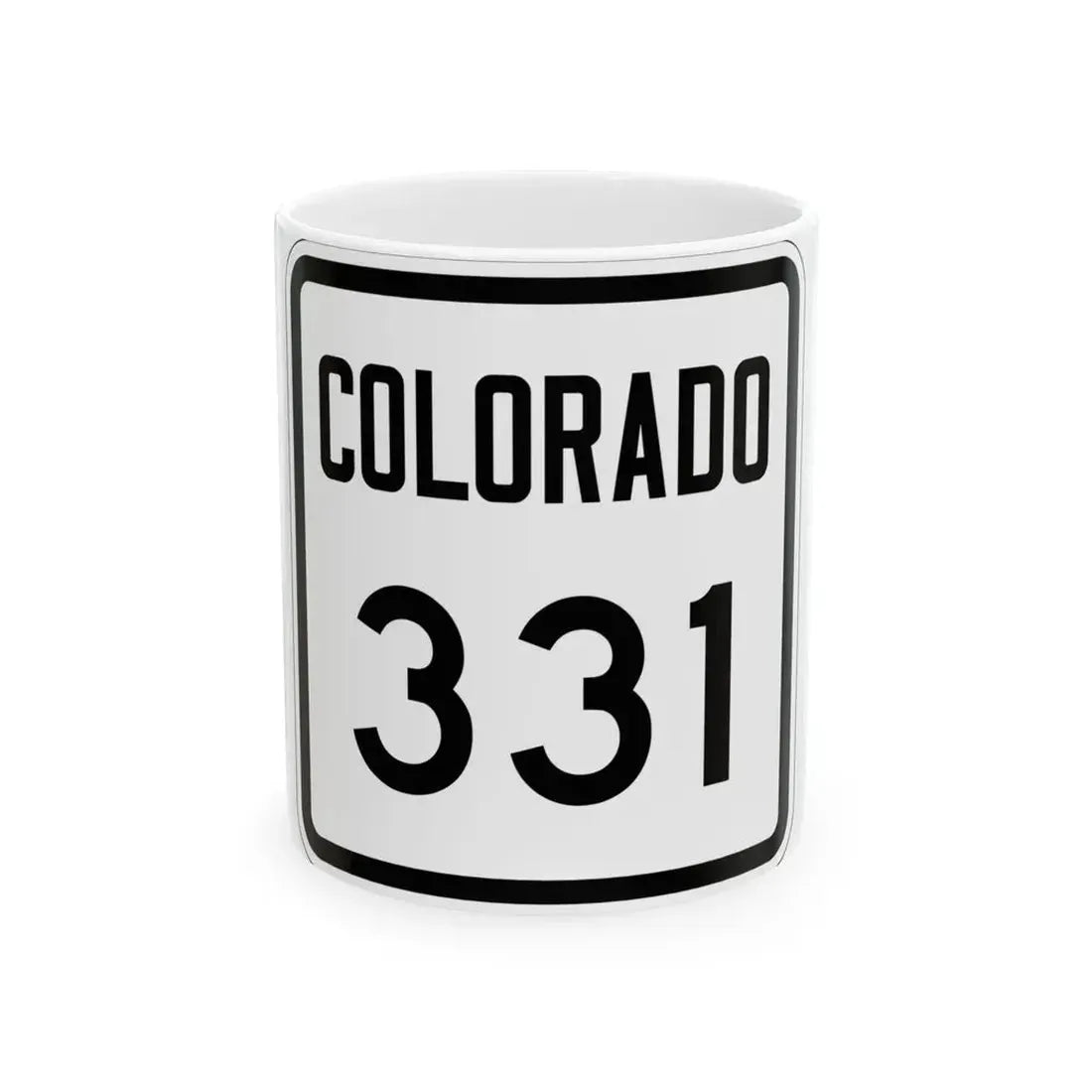 Colorado 331 1946 (Colorado) (Road Sign) White Coffee Mug 11oz - Go Mug Yourself