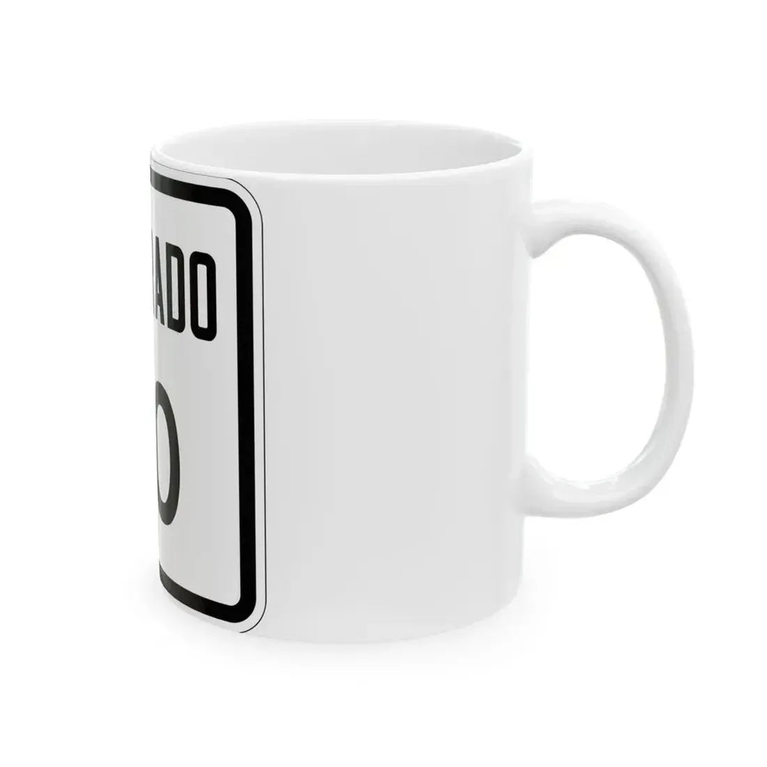 Colorado 40 1946 (Colorado) (Road Sign) White Coffee Mug - Go Mug Yourself