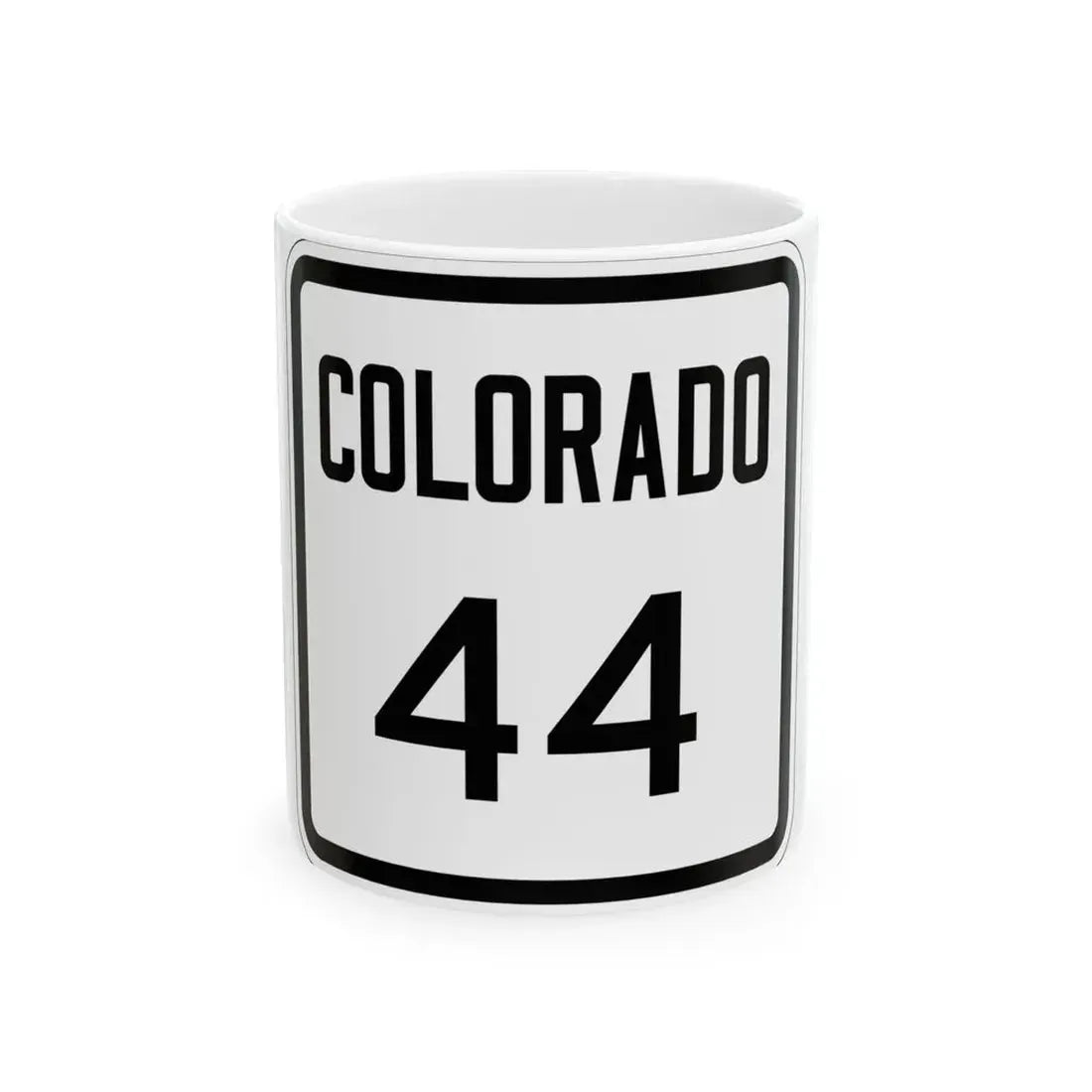 Colorado 44 1946 (Colorado) (Road Sign) White Coffee Mug 11oz - Go Mug Yourself