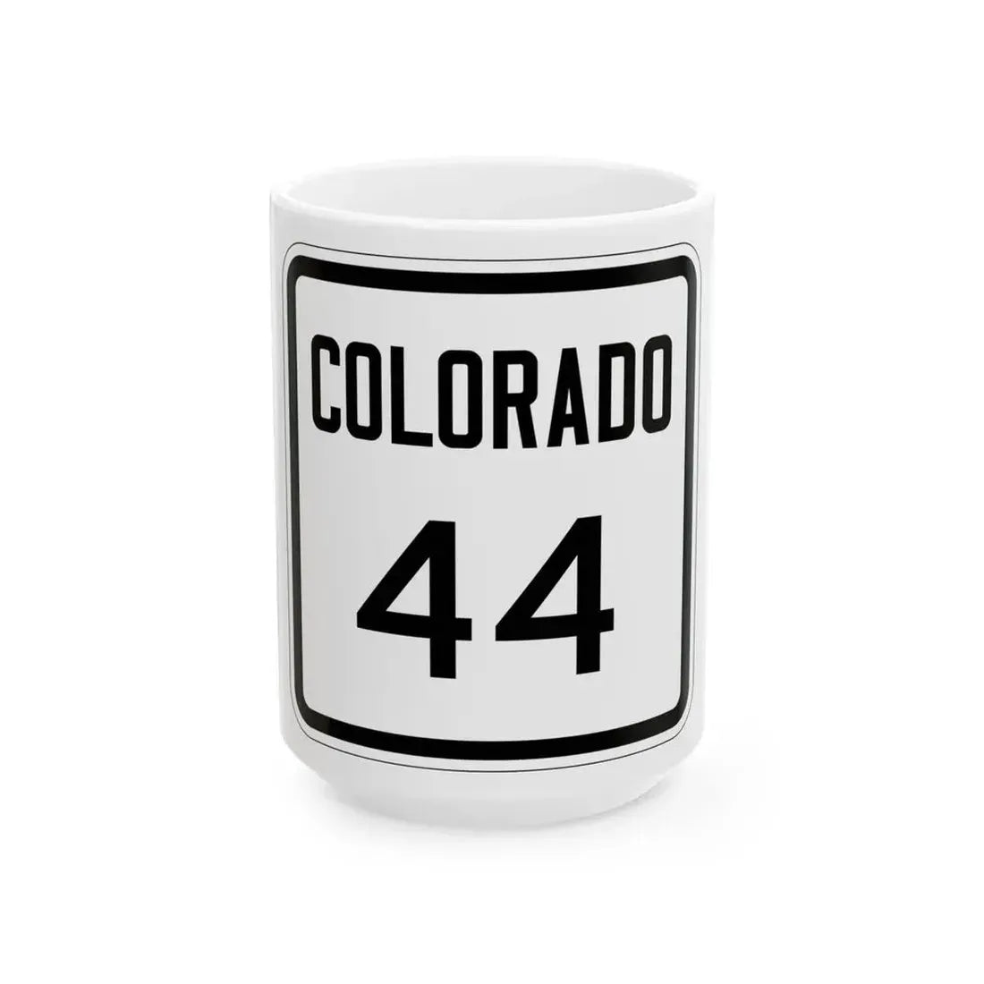 Colorado 44 1946 (Colorado) (Road Sign) White Coffee Mug 15oz - Go Mug Yourself