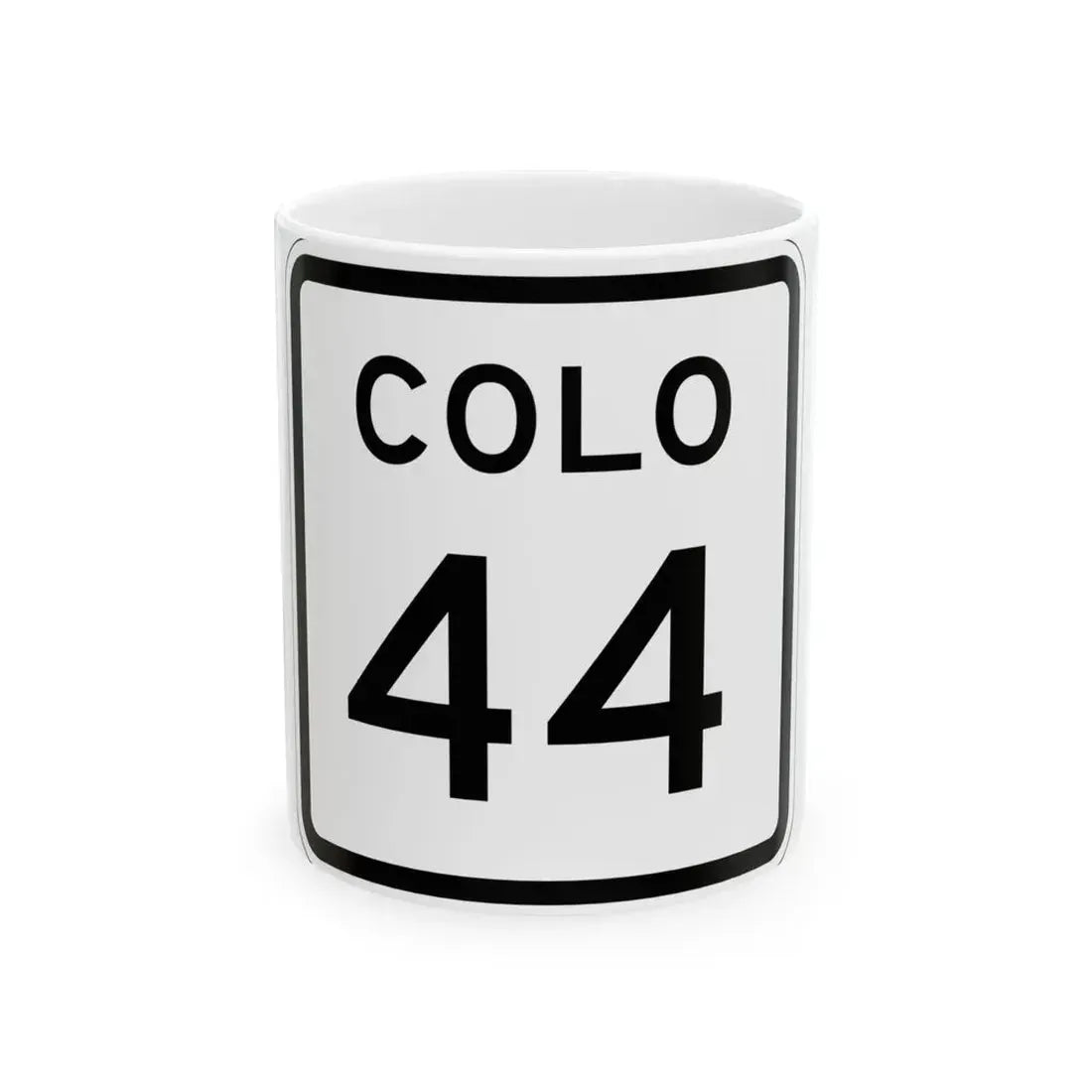 Colorado 44 1952 (Colorado) (Road Sign) White Coffee Mug 11oz - Go Mug Yourself