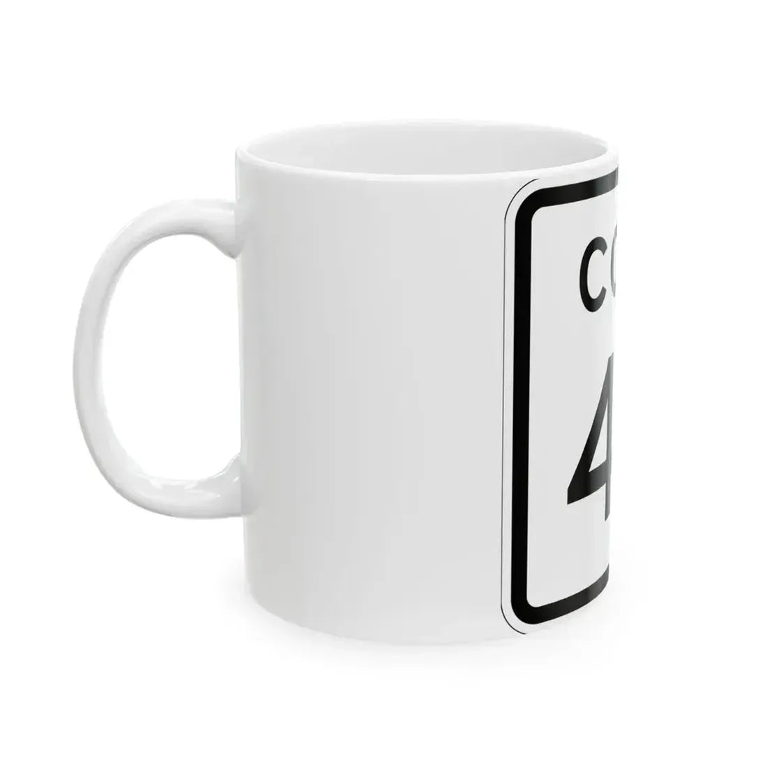 Colorado 44 1952 (Colorado) (Road Sign) White Coffee Mug - Go Mug Yourself