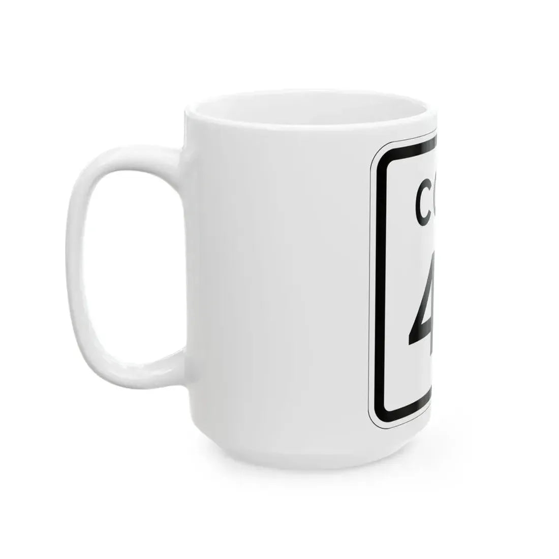 Colorado 45 1952 (Colorado) (Road Sign) White Coffee Mug - Go Mug Yourself