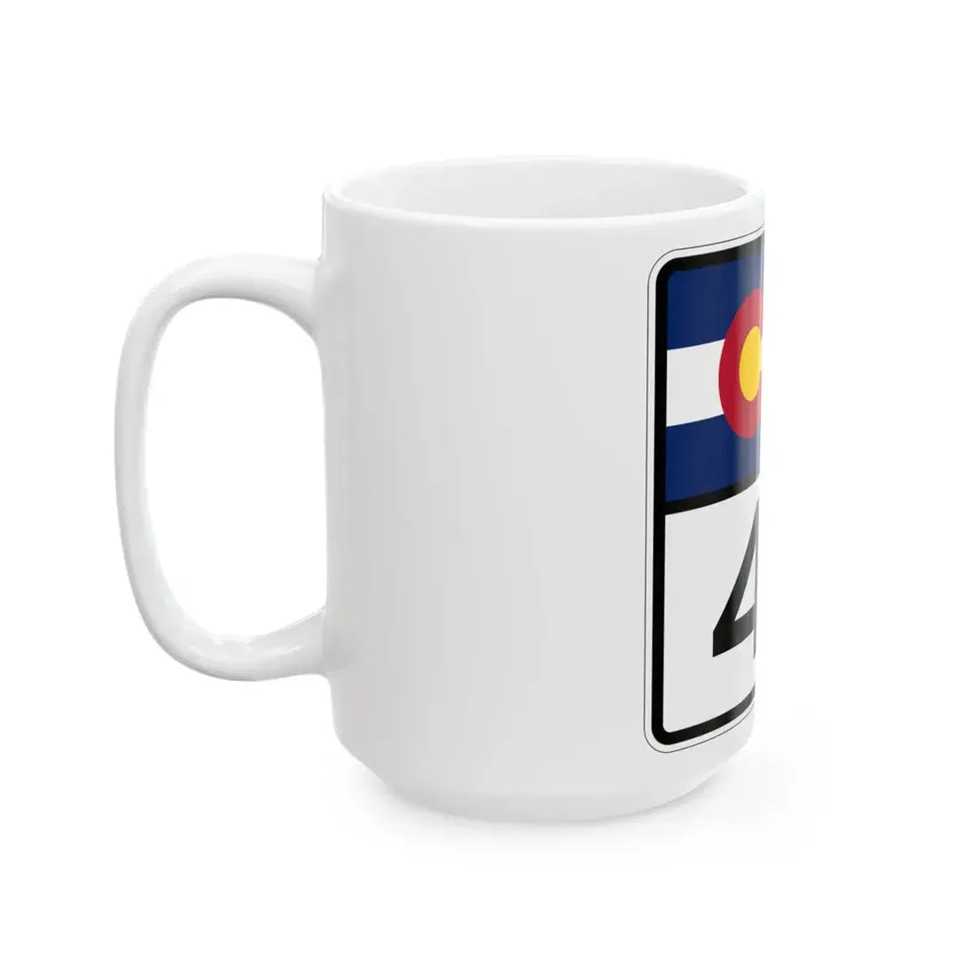 Colorado 46 (Colorado) (Road Sign) White Coffee Mug - Go Mug Yourself