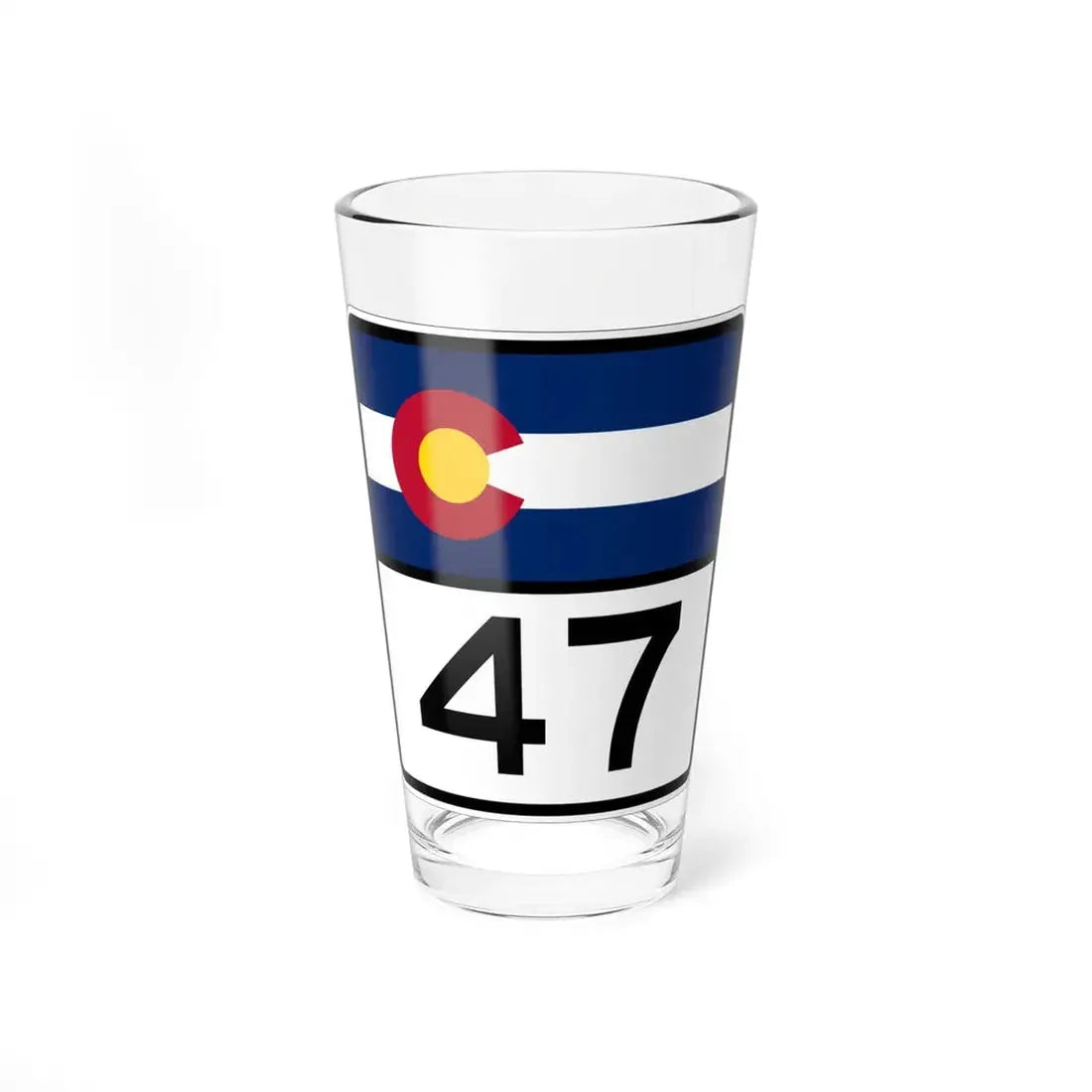 Colorado 47 (Colorado) (Road Sign) Pint Glss 16oz 16oz - Go Mug Yourself