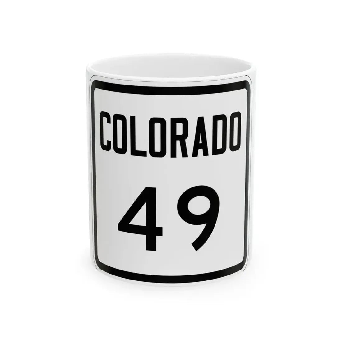 Colorado 49 1946 (Colorado) (Road Sign) White Coffee Mug 11oz - Go Mug Yourself