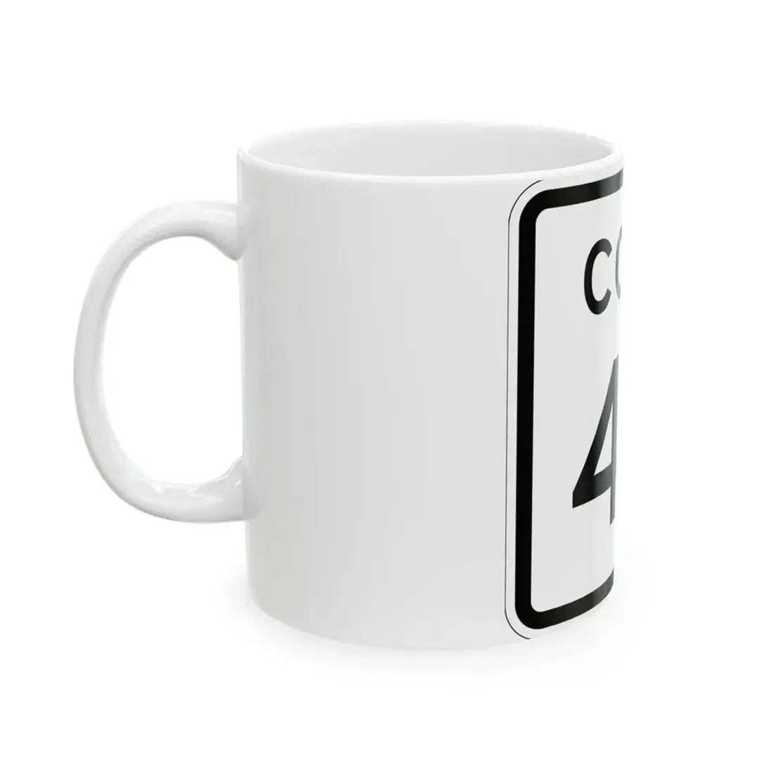 Colorado 49 1952 (Colorado) (Road Sign) White Coffee Mug - Go Mug Yourself