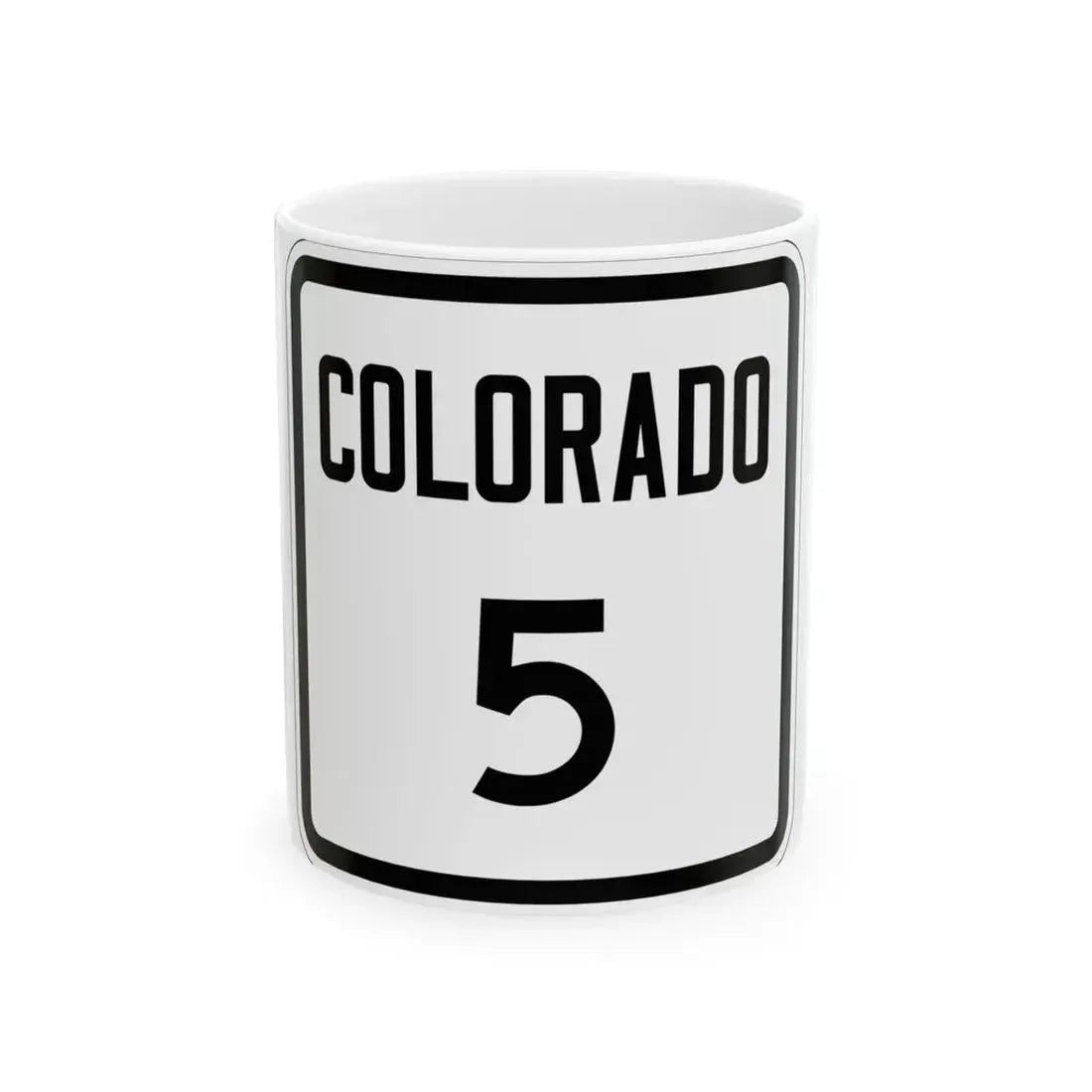 Colorado 5 1946 (Colorado) (Road Sign) White Coffee Mug 11oz - Go Mug Yourself