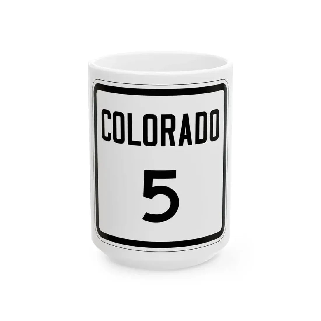 Colorado 5 1946 (Colorado) (Road Sign) White Coffee Mug 15oz - Go Mug Yourself