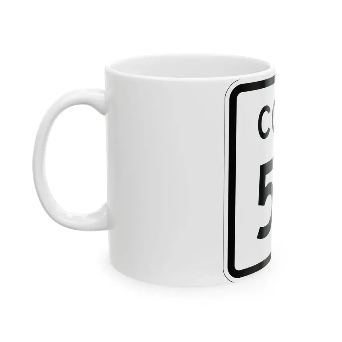 Colorado 55 1952 (Colorado) (Road Sign) White Coffee Mug - Go Mug Yourself