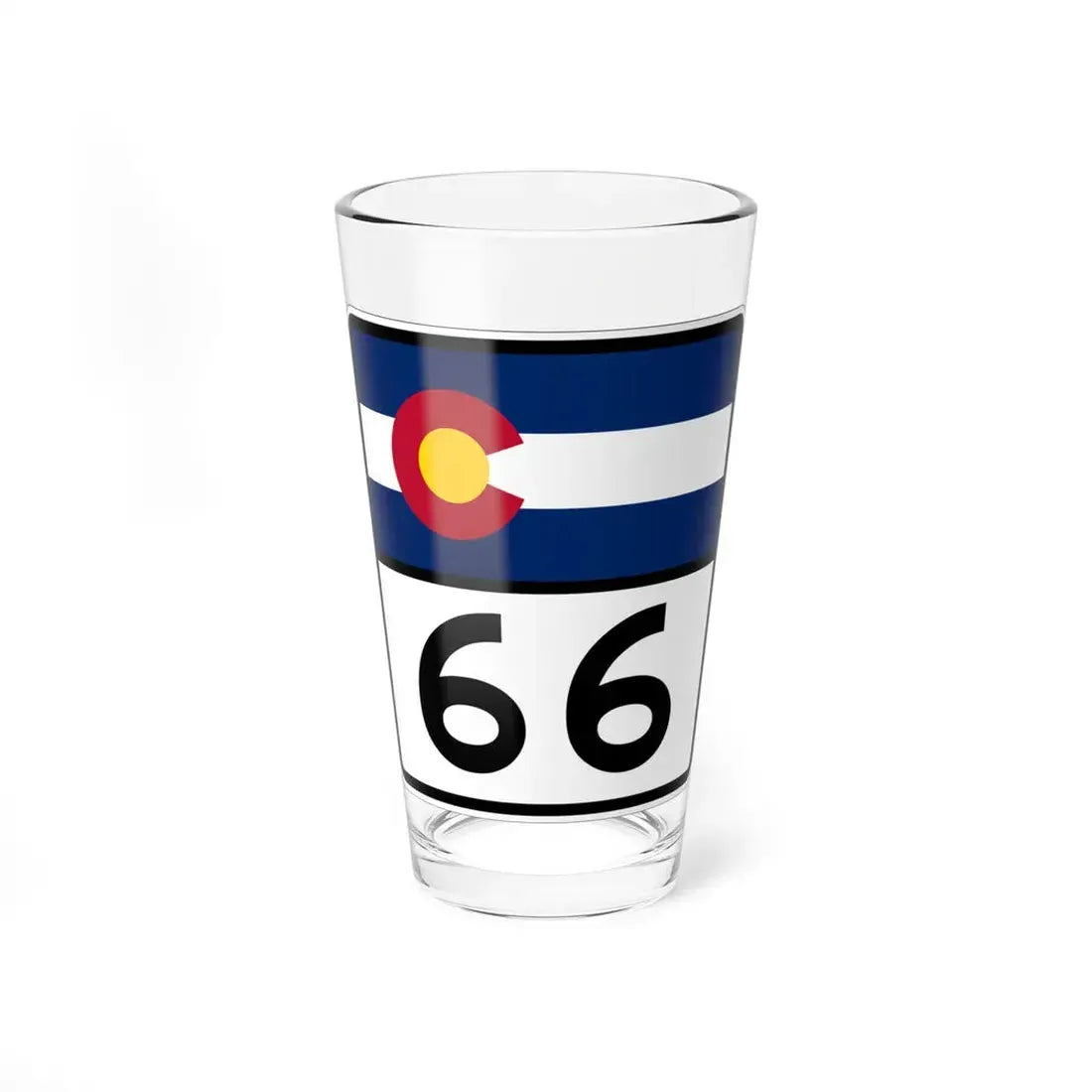 Colorado 66 (Colorado) (Road Sign) Pint Glss 16oz 16oz - Go Mug Yourself