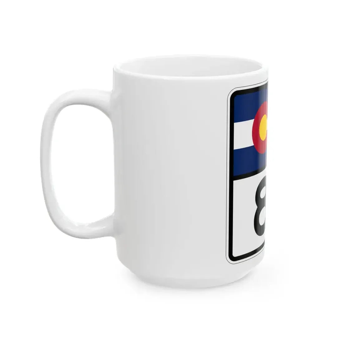 Colorado 82 (Colorado) (Road Sign) White Coffee Mug - Go Mug Yourself
