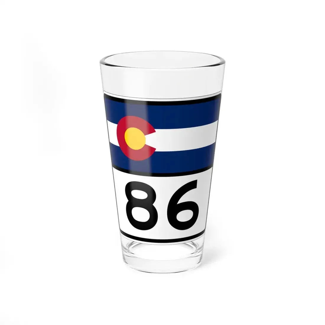 Colorado 86 (Colorado) (Road Sign) Pint Glss 16oz 16oz - Go Mug Yourself