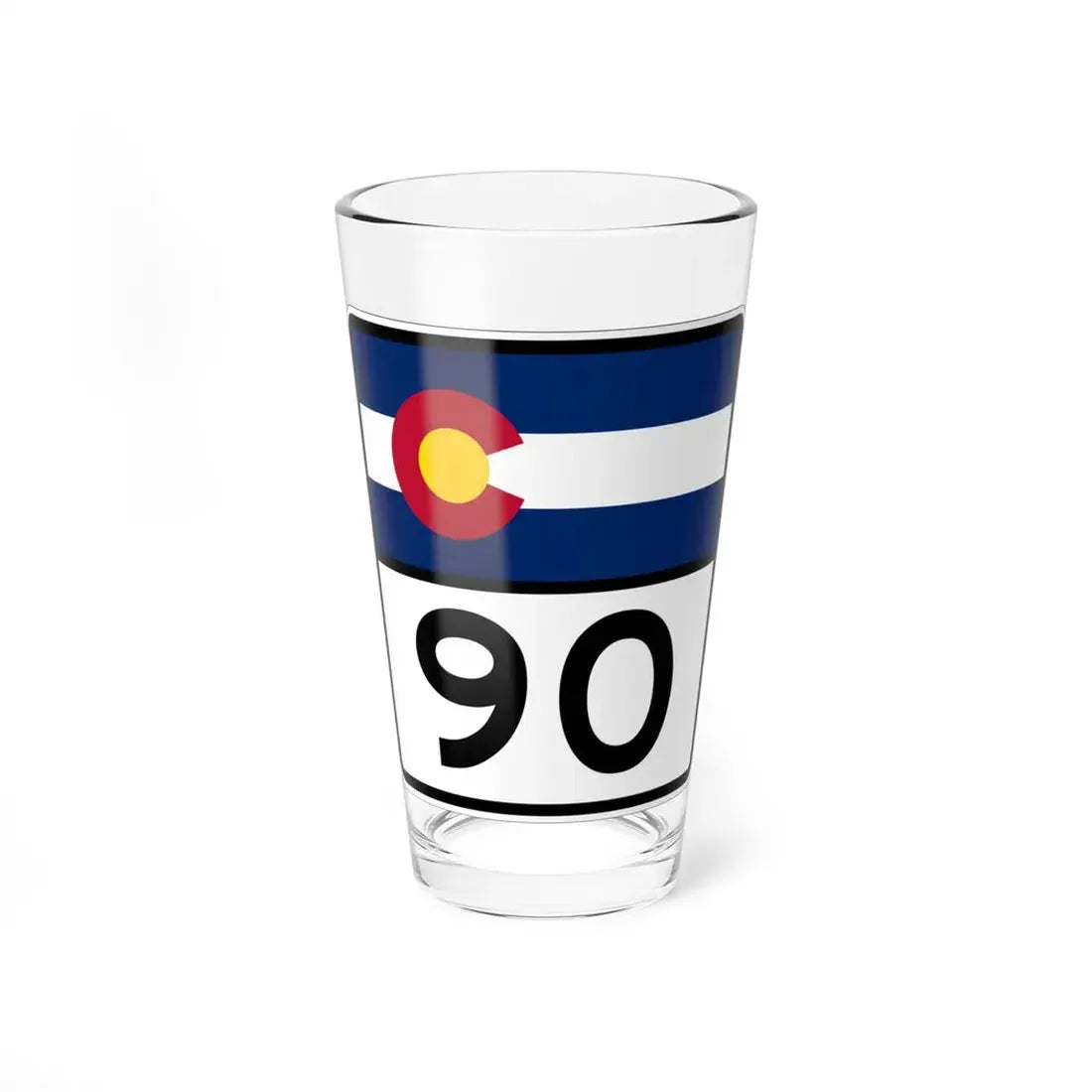 Colorado 90 (Colorado) (Road Sign) Pint Glss 16oz 16oz - Go Mug Yourself