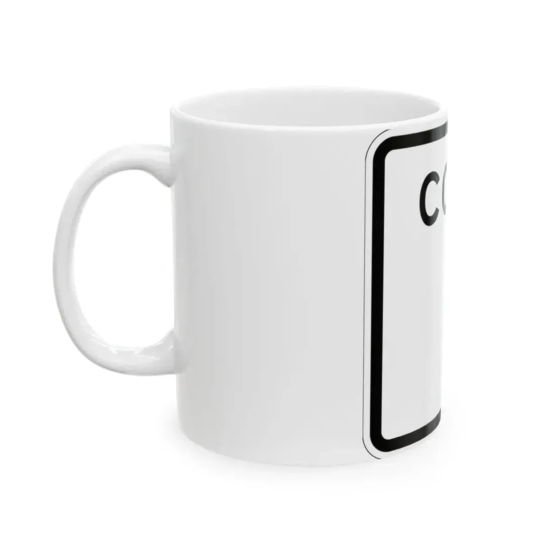 Colorado blank 1952 (Colorado) (Road Sign) White Coffee Mug - Go Mug Yourself
