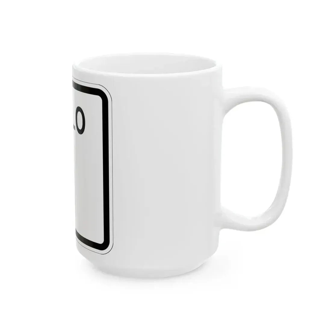 Colorado blank 1952 (Colorado) (Road Sign) White Coffee Mug - Go Mug Yourself