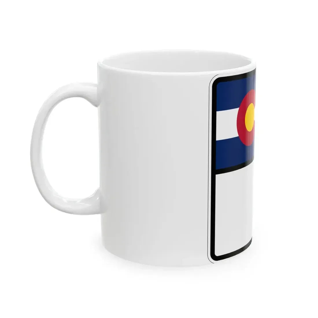 Colorado blank (Colorado) (Road Sign) White Coffee Mug - Go Mug Yourself