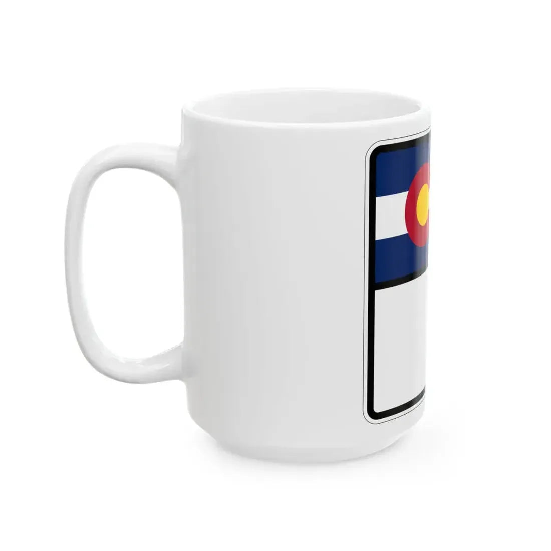 Colorado blank (Colorado) (Road Sign) White Coffee Mug - Go Mug Yourself
