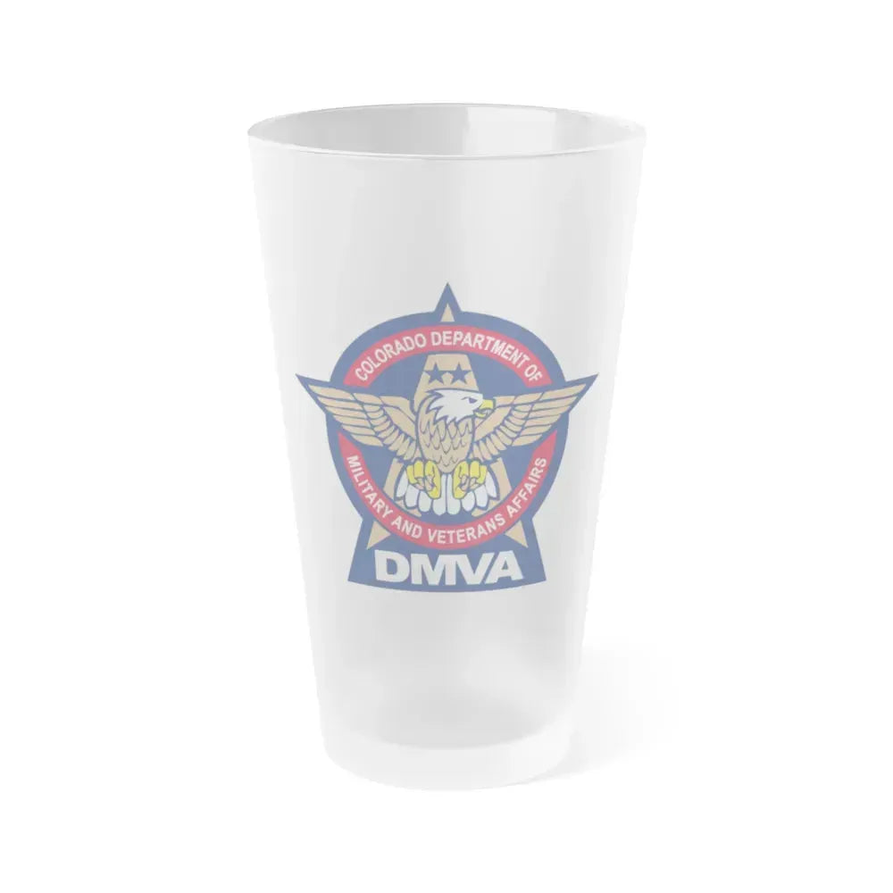 Colorado Department of Military and Veterans Affairs - Frosted Pint Glass 16oz 16oz Frosted - Go Mug Yourself