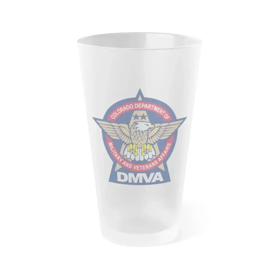 Colorado Department of Military and Veterans Affairs - Frosted Pint Glass 16oz 16oz Frosted - Go Mug Yourself