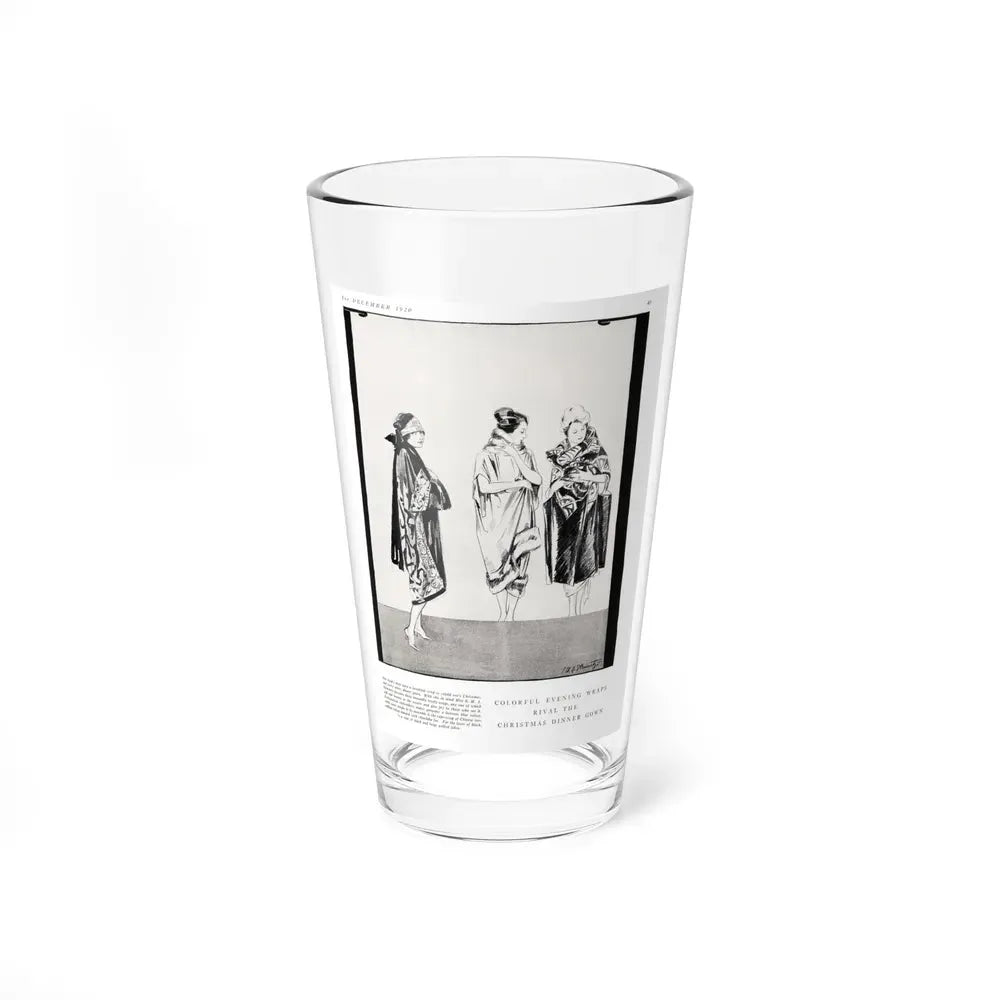 Colorful Evening Wraps Rival ..., Harper's Bazaar, December 1920 - Pint Glass 16oz 16oz - Go Mug Yourself
