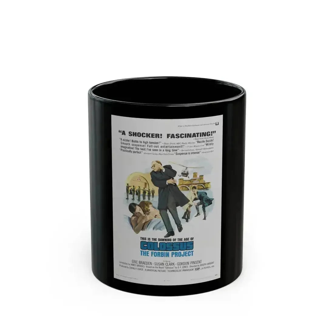 COLOSSUS THE FORBIN PROJECT (2) 1970 Movie Poster - Black Coffee Mug 11oz - Go Mug Yourself