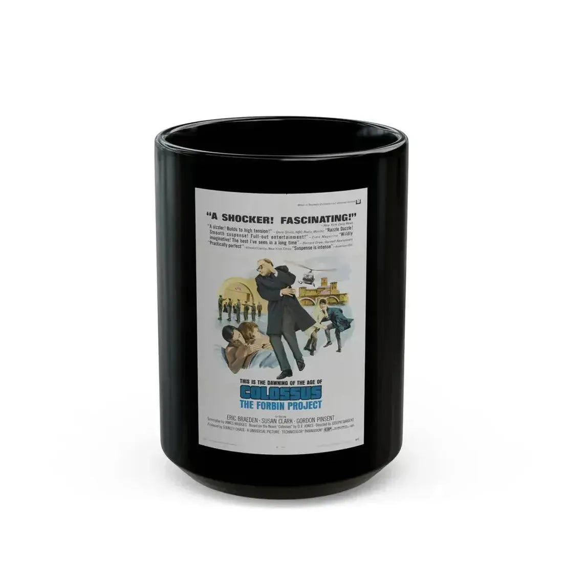 COLOSSUS THE FORBIN PROJECT (2) 1970 Movie Poster - Black Coffee Mug 15oz - Go Mug Yourself