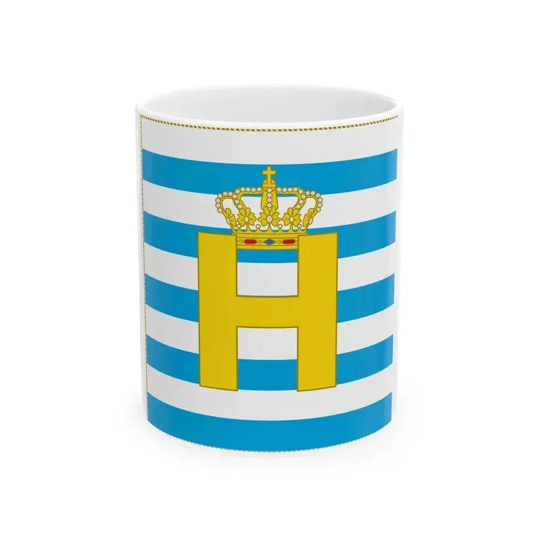 Colours of the Army of Luxembourg Reverse (Luxembourg) White Coffee Mug 11oz - Go Mug Yourself