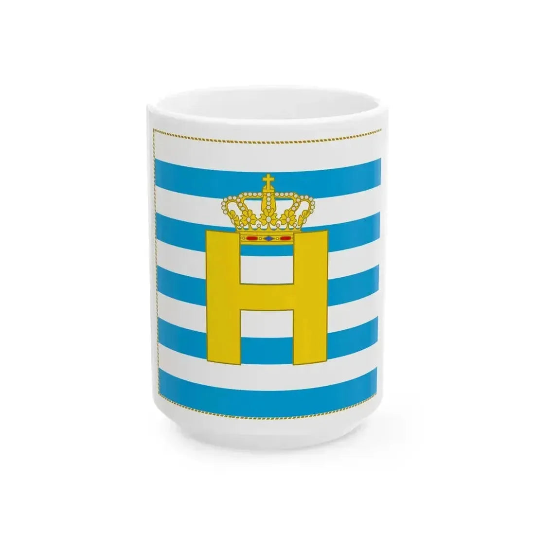 Colours of the Army of Luxembourg Reverse (Luxembourg) White Coffee Mug 15oz - Go Mug Yourself