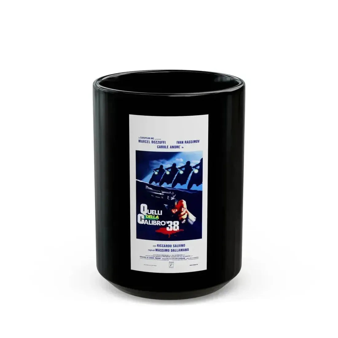 COLT 38 SPECIAL SQUAD (2) 1976 Movie Poster - Black Coffee Mug 15oz - Go Mug Yourself