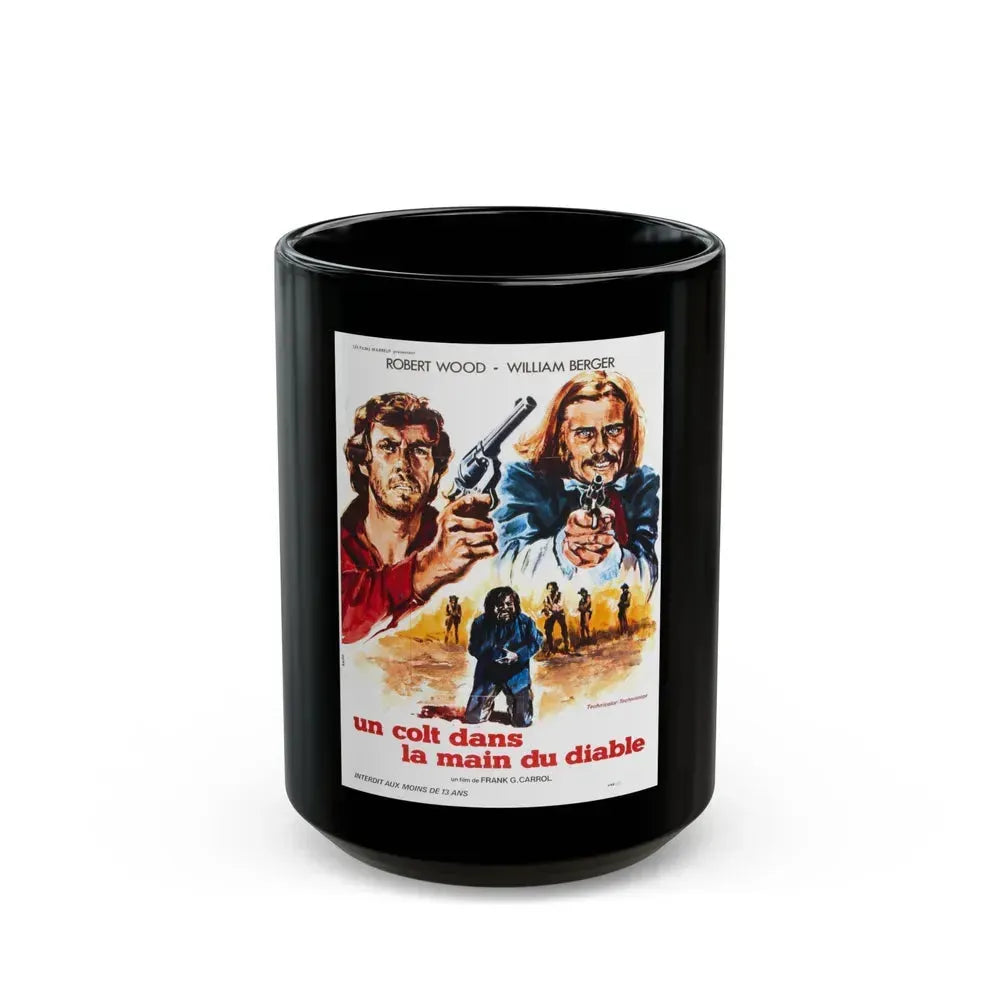 COLT IN THE HAND OF THE DEVIL 1973 Movie Poster - Black Coffee Mug 15oz - Go Mug Yourself