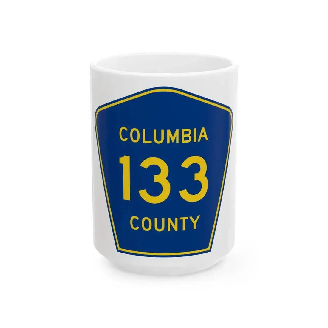 Columbia County 133 (Florida) (Road Sign) White Coffee Mug 15oz - Go Mug Yourself