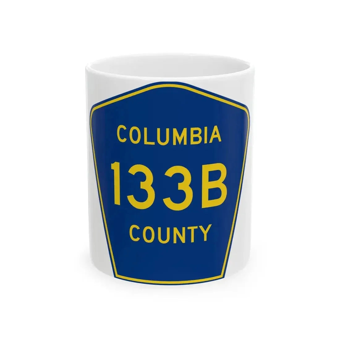 Columbia County 133B (Florida) (Road Sign) White Coffee Mug 11oz - Go Mug Yourself